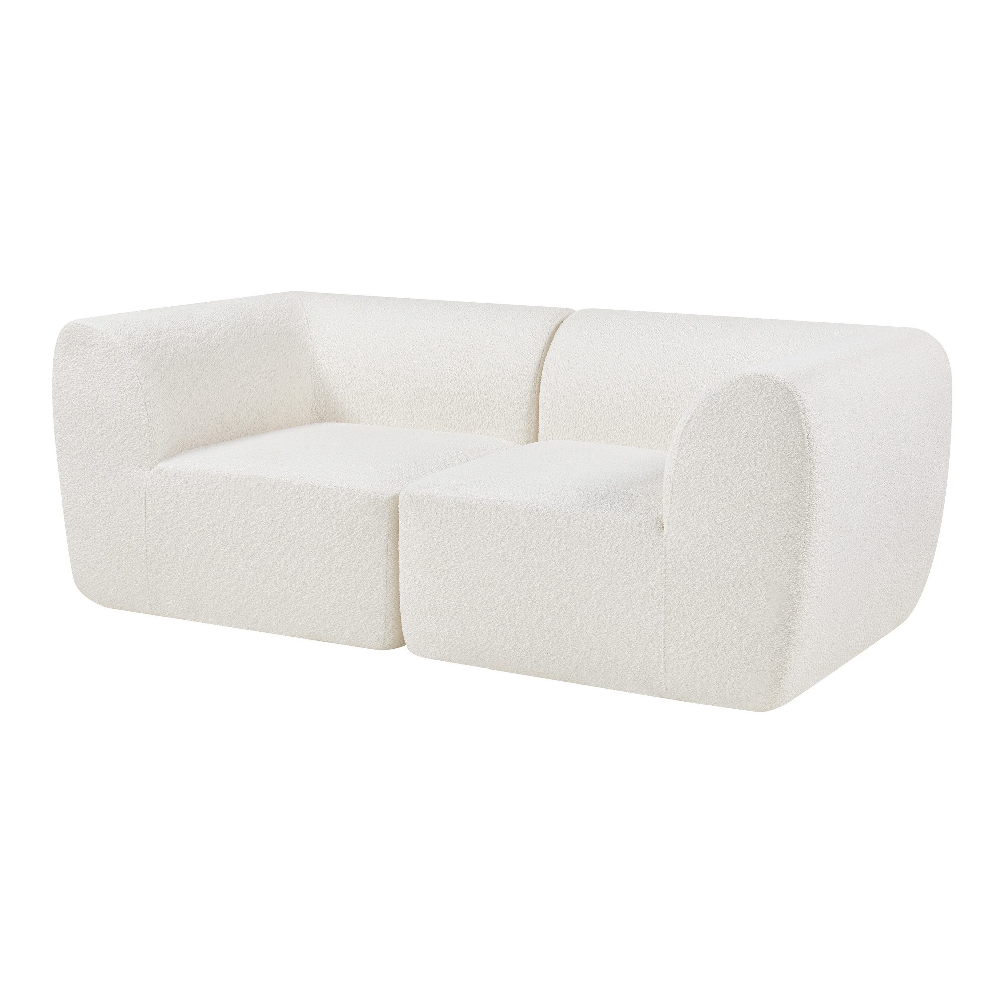 en.casa Sofa, 2-Sitzer »Hurvas« Bouclé 76 günstig online kaufen