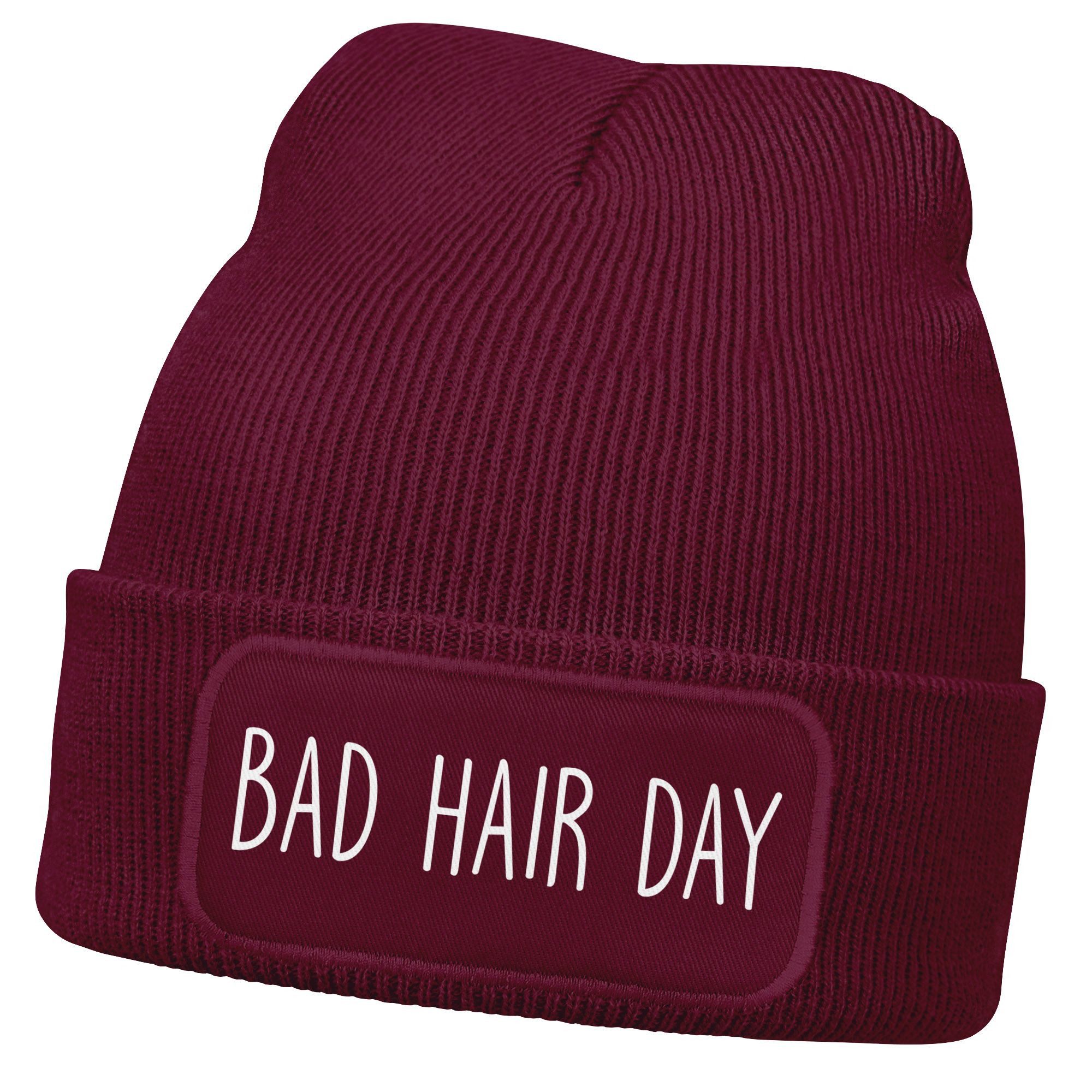 MoonWorks Strickmütze Damen Beanie mit Patch günstig online kaufen