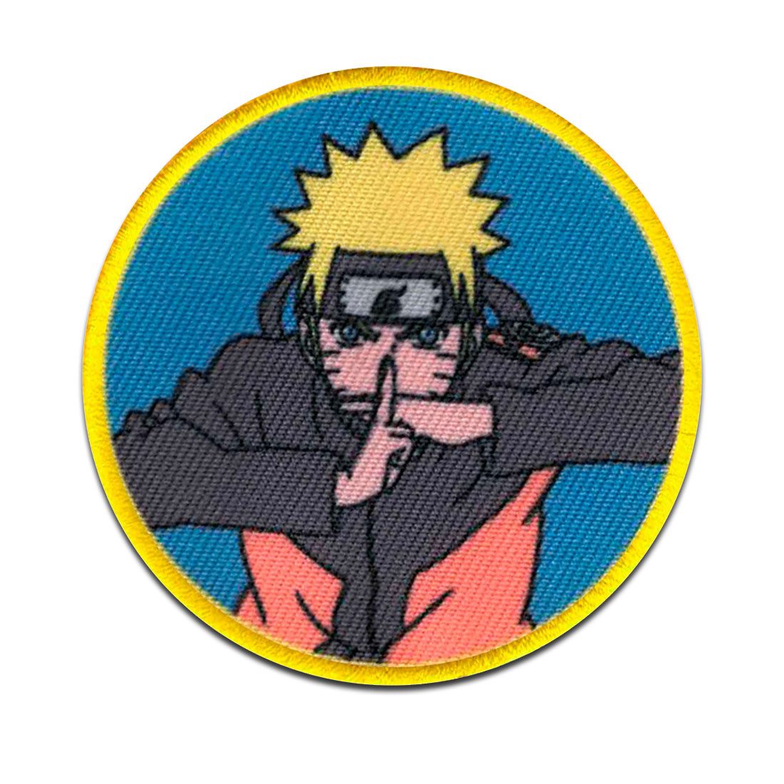 Naruto Aufnäher Bügelbild, Aufbügler, Applikationen, Patches, Flicken, zum aufbügeln, Polyester, Comercial Mercera Naruto Uzumaki Manga Anime - Größe: 6 x 6 cm