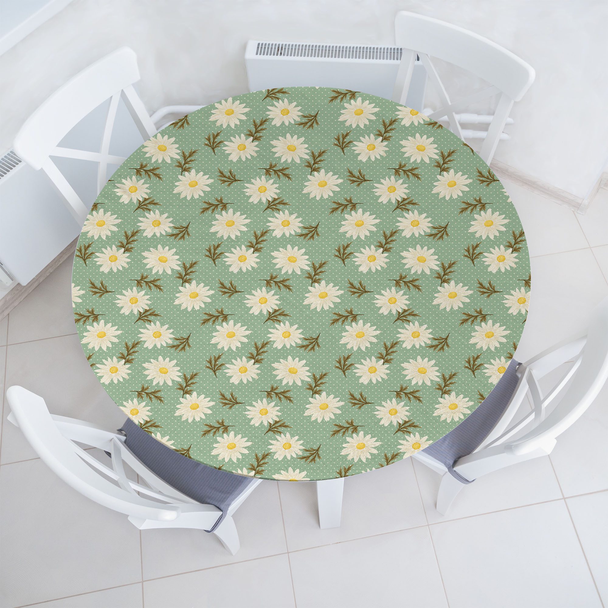 Tischdecke Rundum-elastische Stofftischdecke