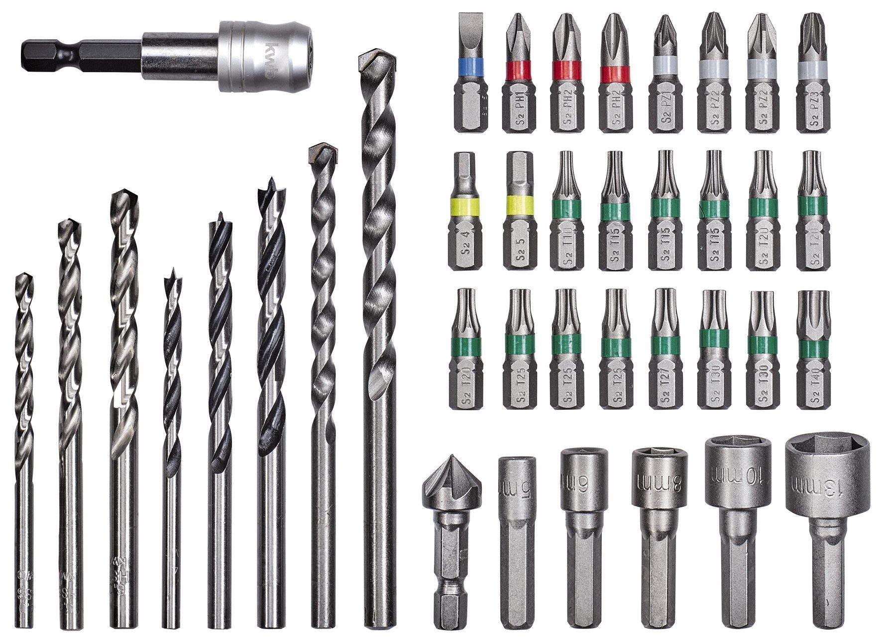 Bohrer- und Bitset Bit-Bohrerbox 39tlg. L-Box