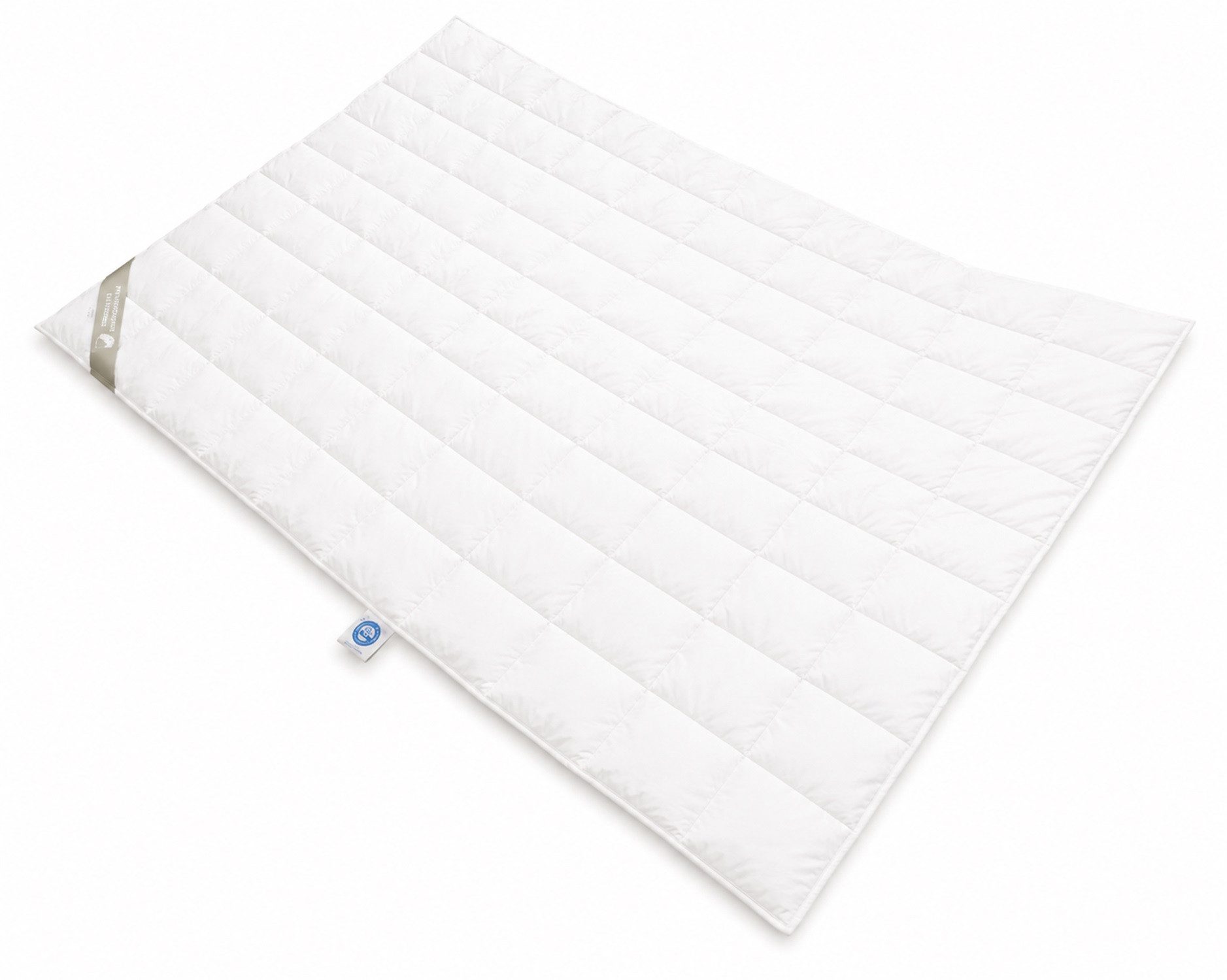 Betten Hofmann Daunenbettdecke Premium Sommer Daunendecke 240x220cm 16x14 100% Daunen superleicht, Füllung: 100% Daunen, Bezug: 100% Baumwolle, extra leicht, für den Sommer, hergestellt in Deutschland