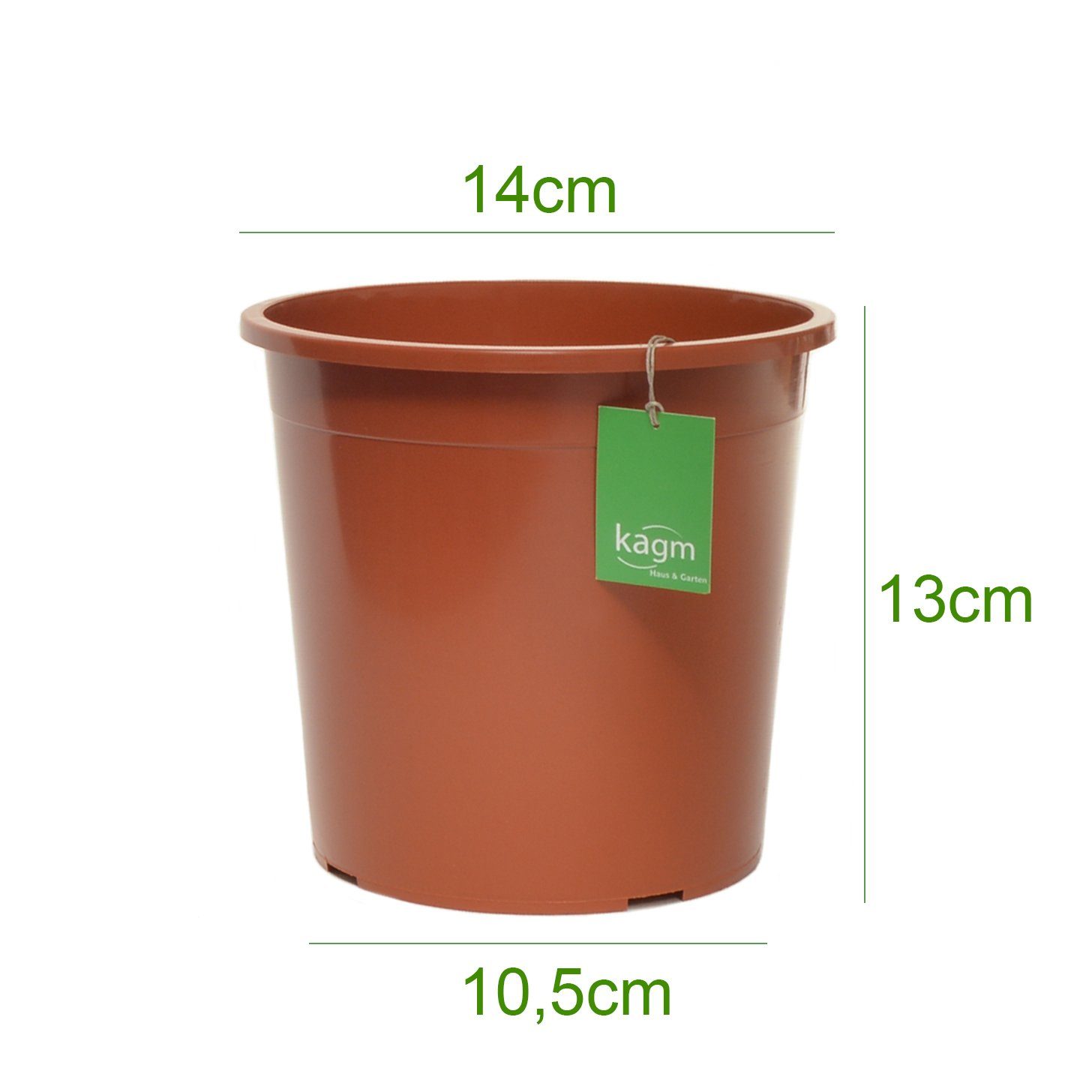 KAGM Anzuchttopf Blumentopf Übertopf Pflanzcontainer Containertopf Terracotta (1 St)
