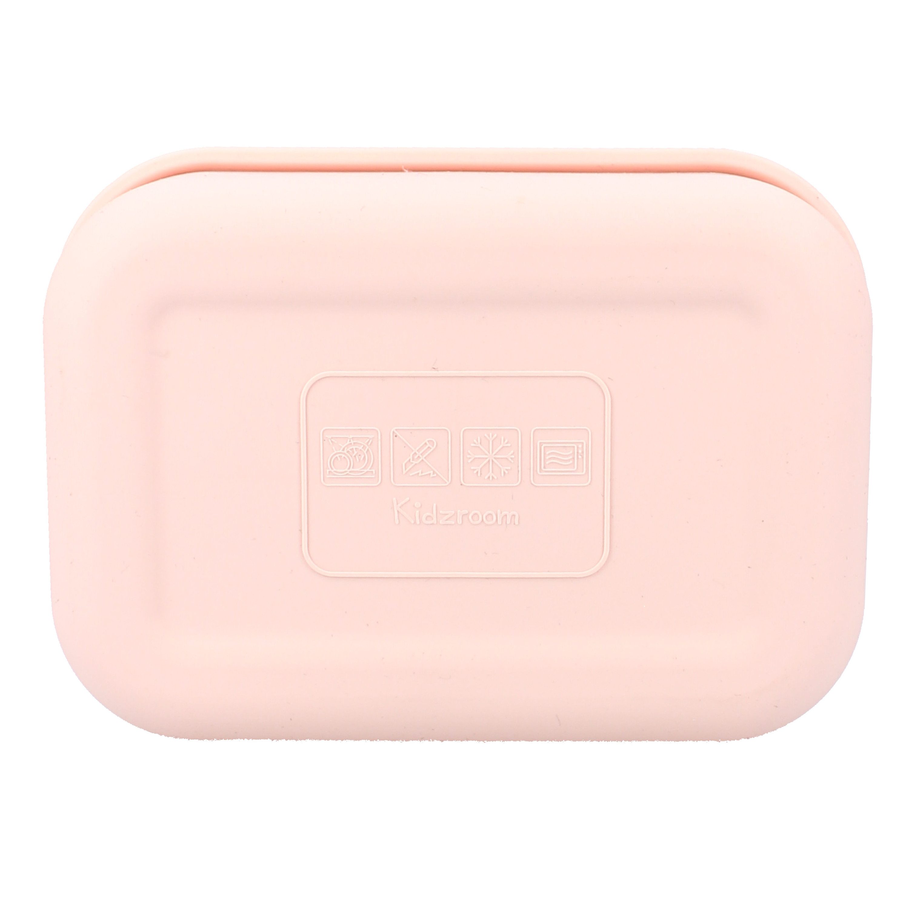 Kidzroom Lunchbox Kinder Brotdose aus Silikon mit Blumen-Print & 3 Fächern in Rosa, Silikon