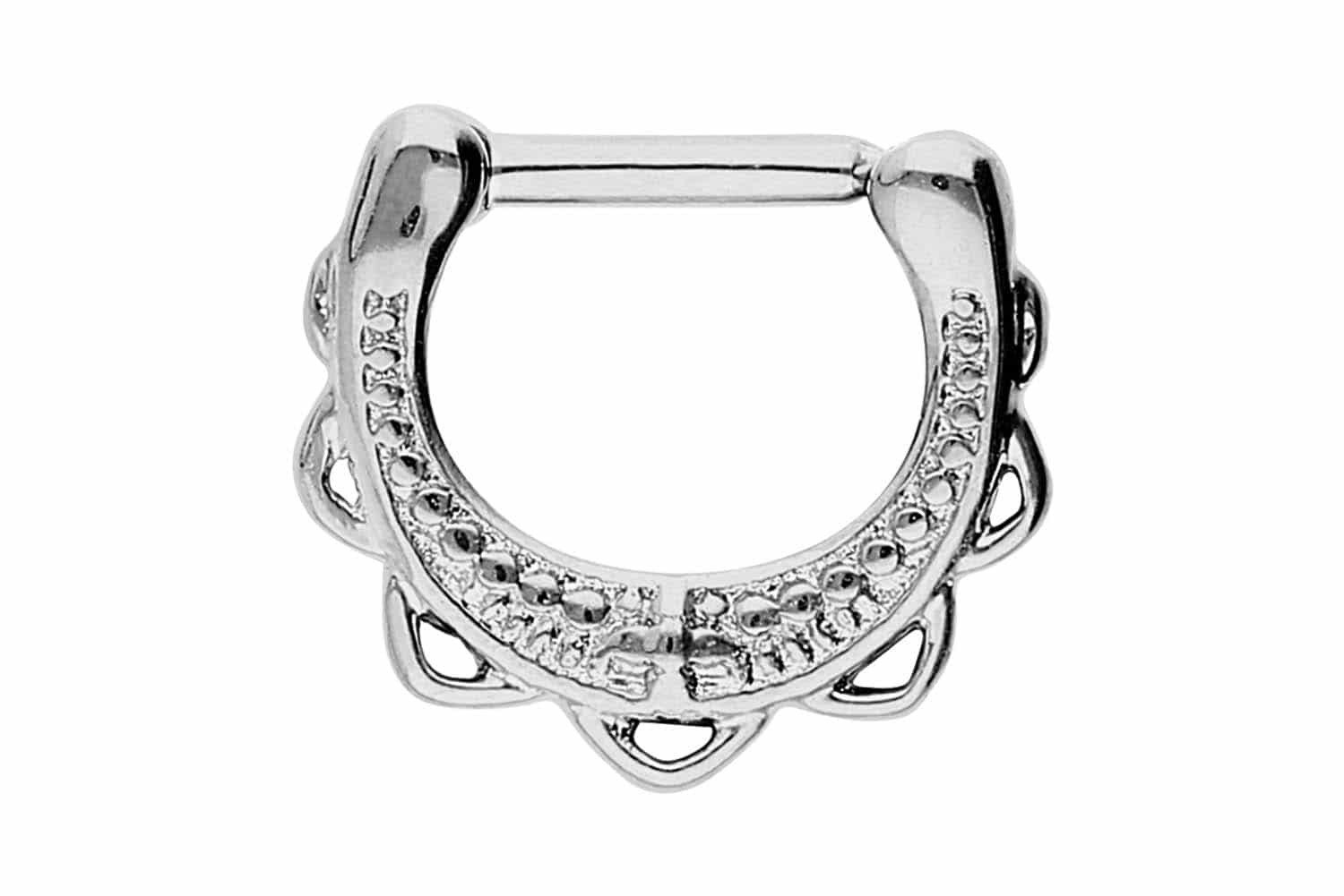Nasenpiercing Chirurgenstahl Clicker ORIENTALISCHES DESIGN Ohrpiercing Septum Nase