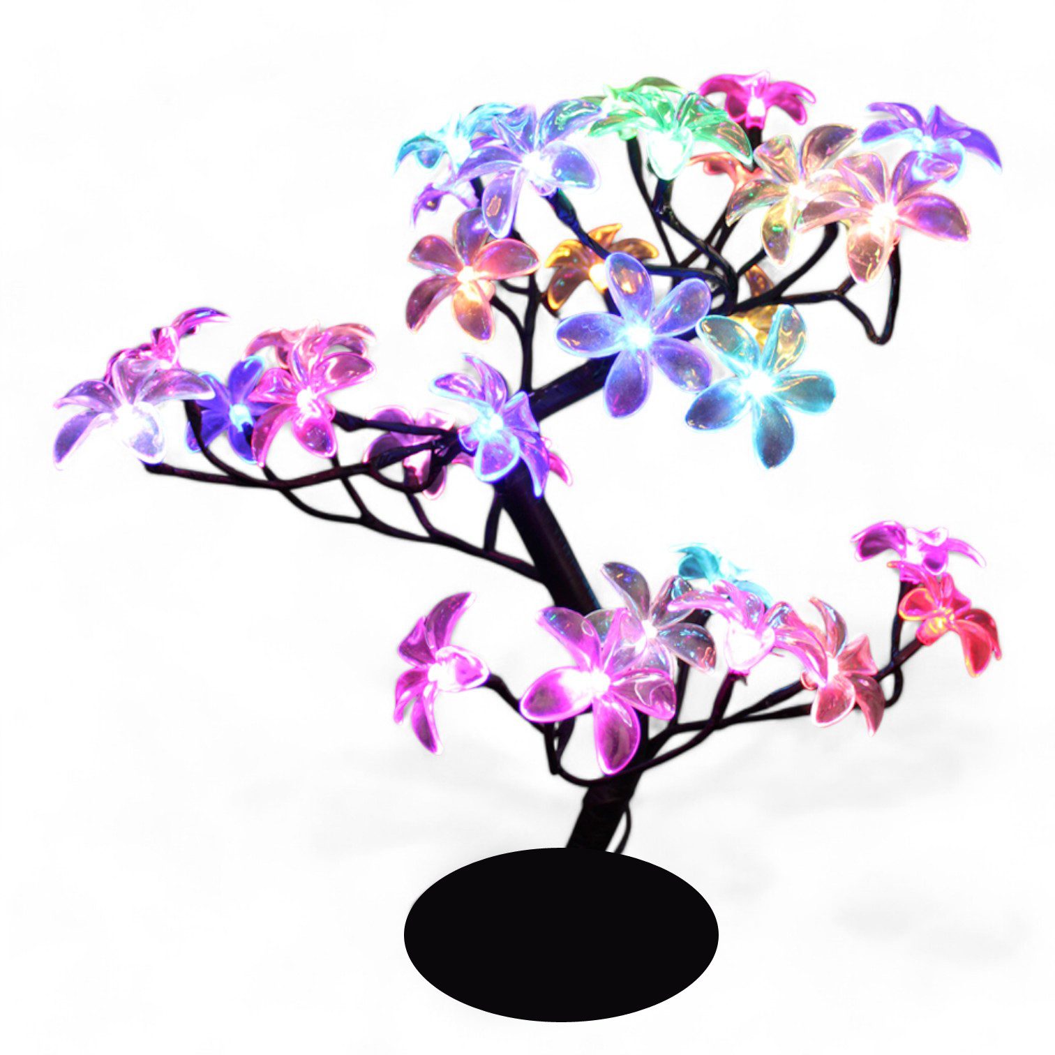 LED Baum Leuchtbaum RGB Farbwechsel mit Blüten 45 cm