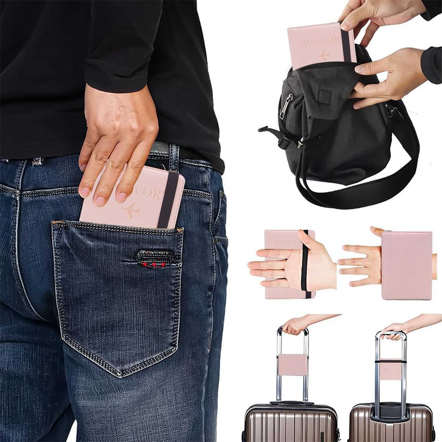 götäzer Handtasche Multifunktionaler Kartenhalter mit Diebstahlschutz für  Reisepässe, Schützen Sie Ihre Dokumente – ideal für Reisen und den  geschäftlichen