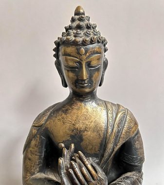 Asien LifeStyle Buddhafigur Bronze Dharmachakra Mudra Buddha Figur 27cm