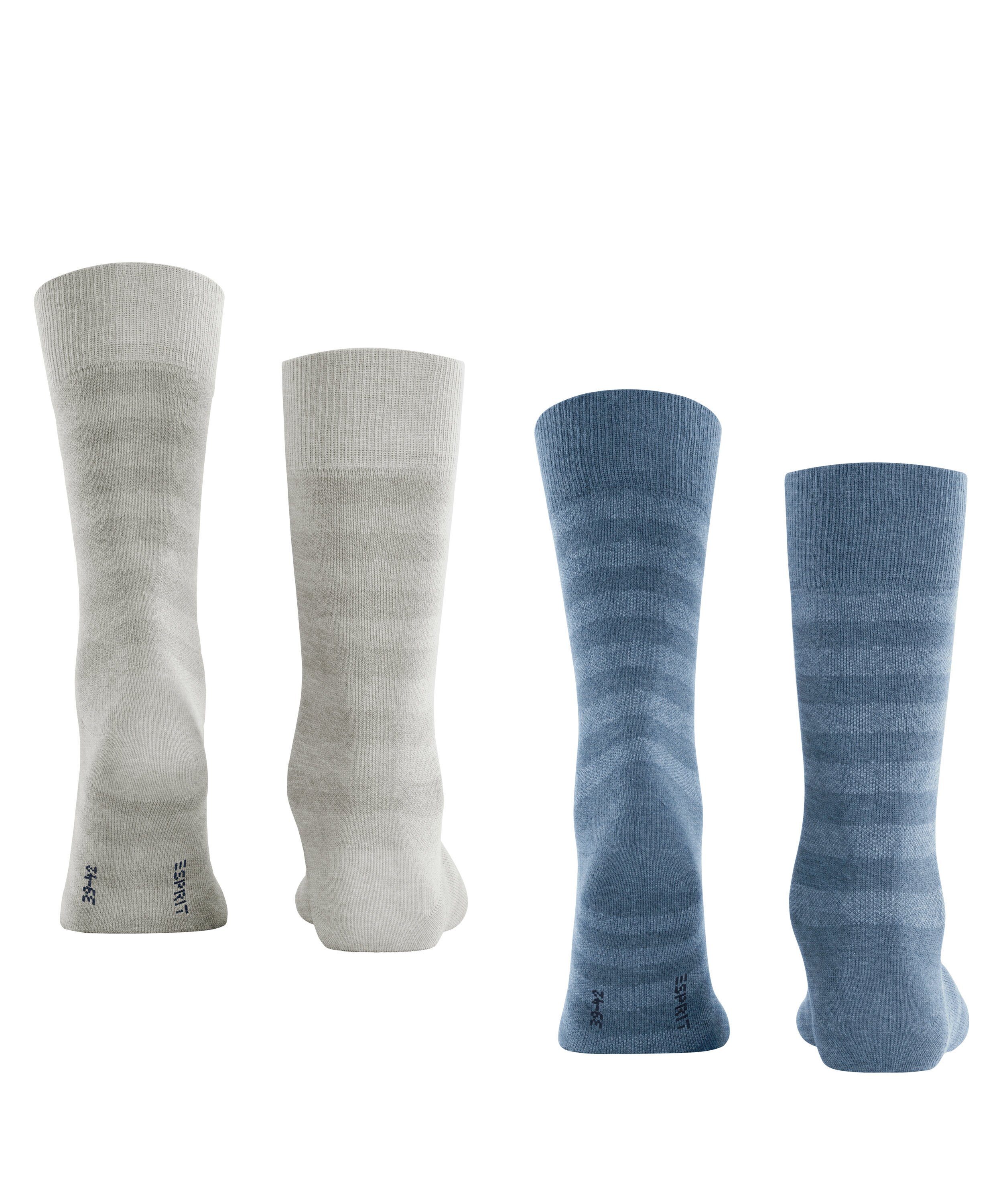 Esprit Socken Mesh Stripe 2-Pack Socken (2-Paar)