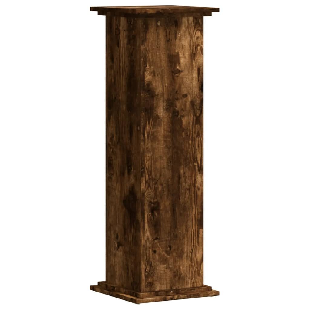 vidaXL Blumenständer Pflanzenständer Räuchereiche 33x33x100 cm Holzwerkstoff (1 St)