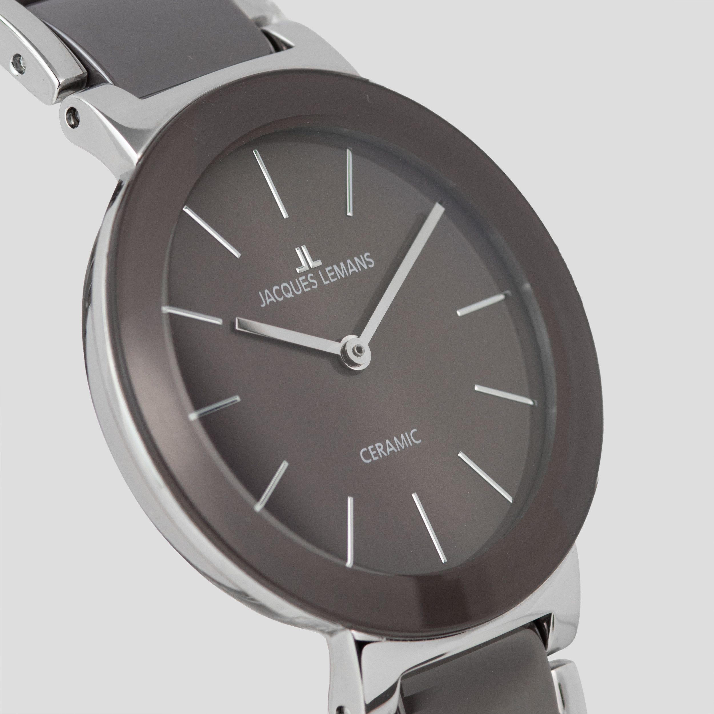 Jacques Lemans Quarzuhr Monaco 42-7ZD, Armbanduhr, Damenuhr, Keramik, analog