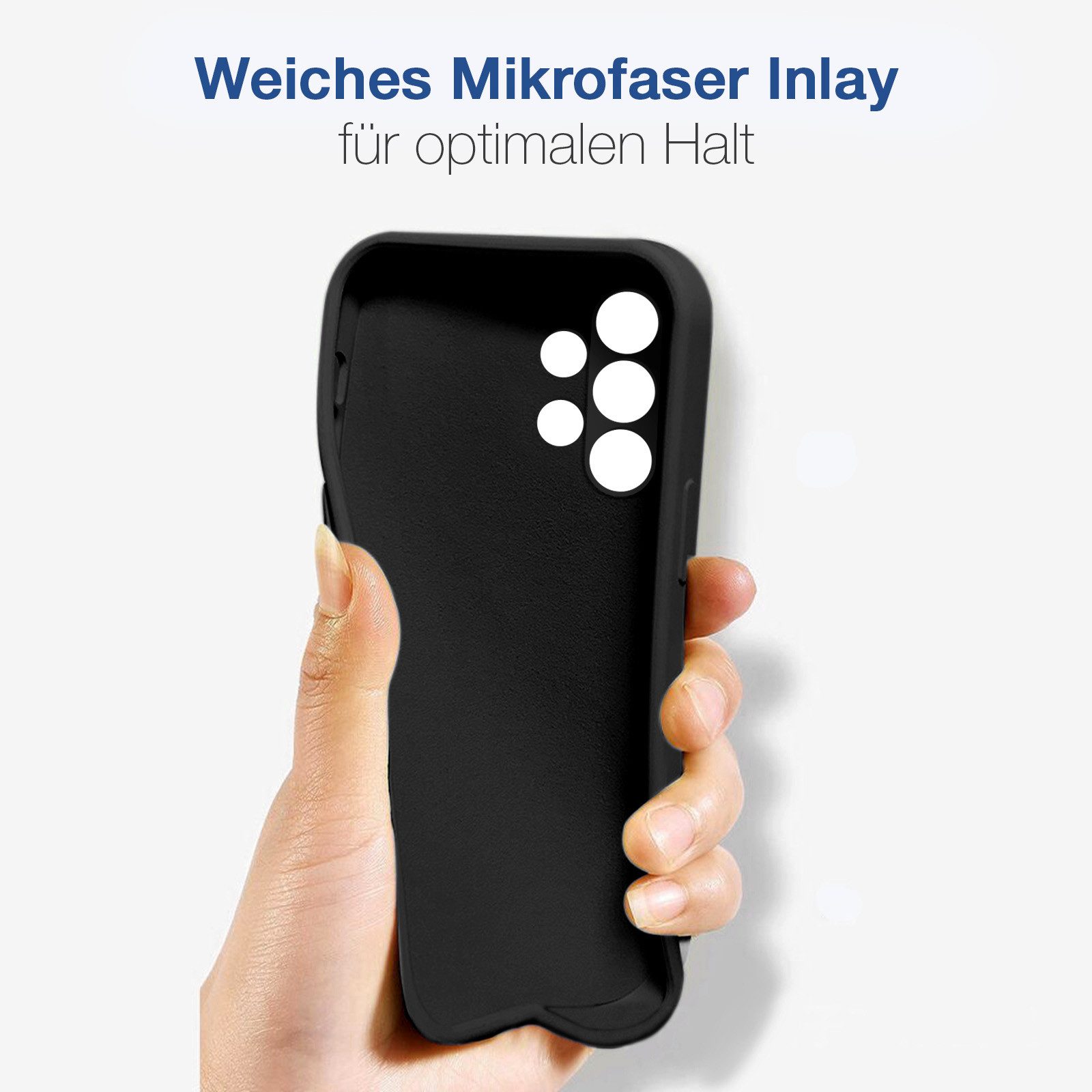 Tec-Expert Handyhülle SoftGrip Cover Hülle für Samsung Galaxy A13, Handy Case Bumper integrierter Kameraschutz flexibel