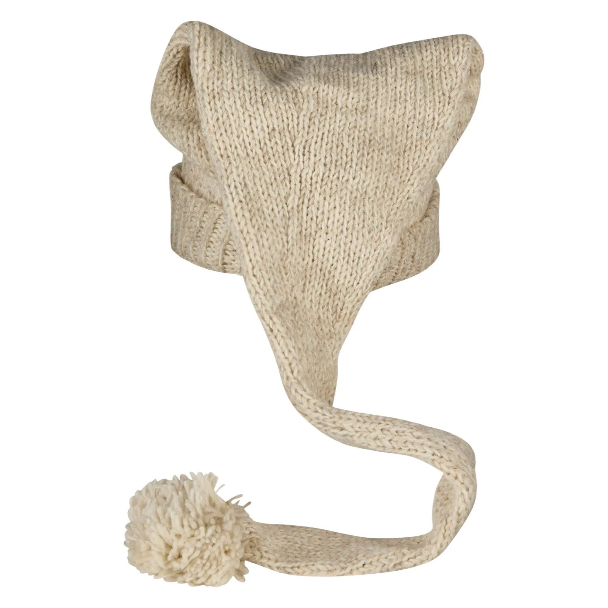 THC Natural Line Strickmütze THC Schafwoll Zipfelmütze 713 weiß (1 Stück, 1-St., 1 Stück) Innenfutter: Fleece