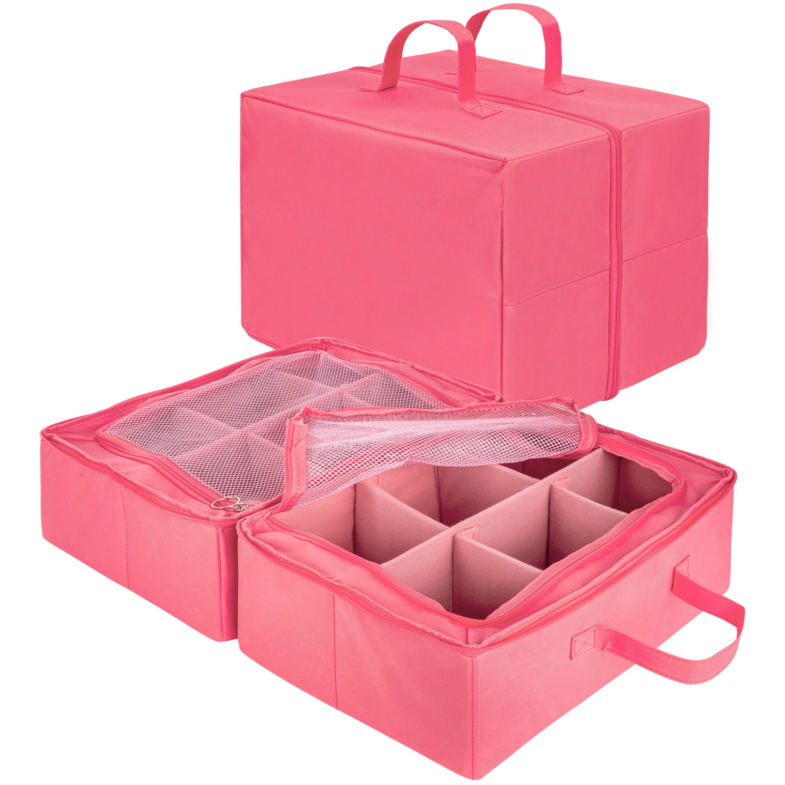 ONVAYA Aufbewahrungsbox, Aufbewahrungstasche Organizer Multifunktions-Organizer, rosa,klein