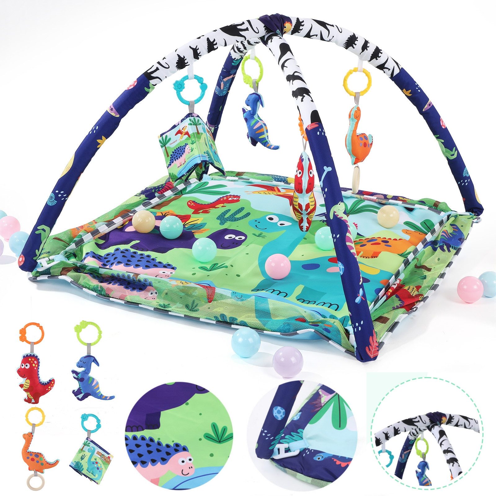 oyajia Spielbogen Baby Spielmatte Zaun Fitness Krabbeldecke Spielecke 75x75 günstig online kaufen