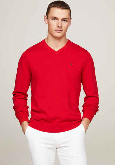 Tommy Hilfiger V-Ausschnitt-Pullover CLASSIC COTTON V NECK