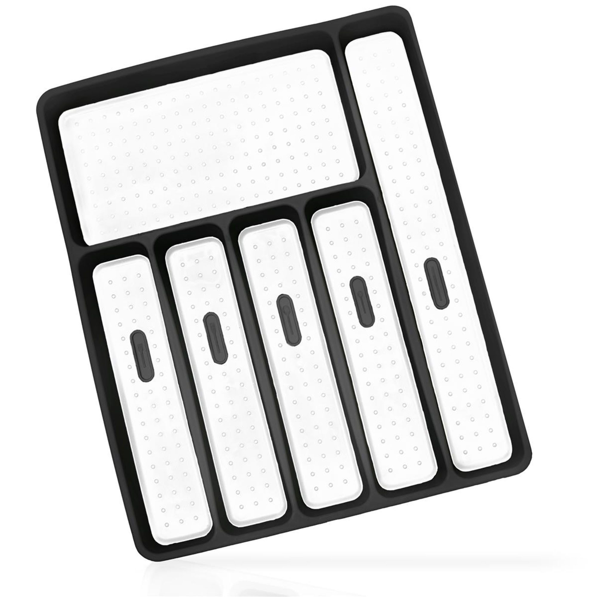 natumo Besteckkasten Besteckkasten schwarz / weiß