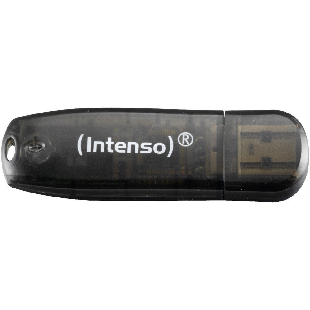 Intenso Intenso Rainbow Line USB-Stick 16GB schwarz USB-Stick (Transparente Optik)
