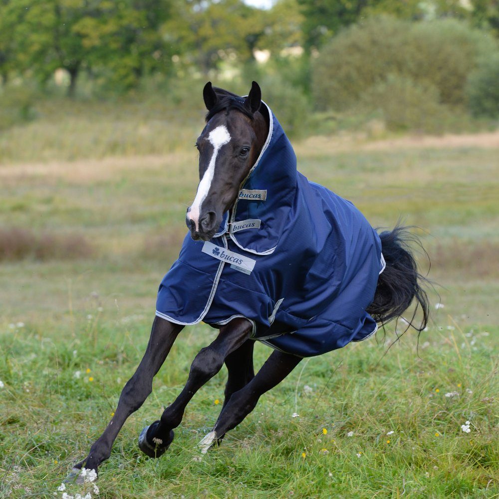 Bucas Pferde-Regendecke Bucas Freedom Turnout Light Full Neck 0g - Navy