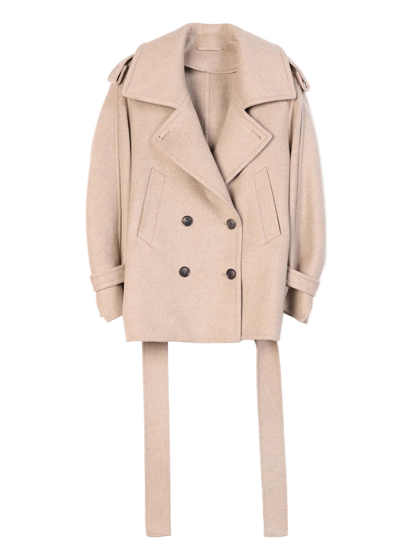 GOBI Cashmere Wollmantel Kaschmir Peacoat im Trench-Stil