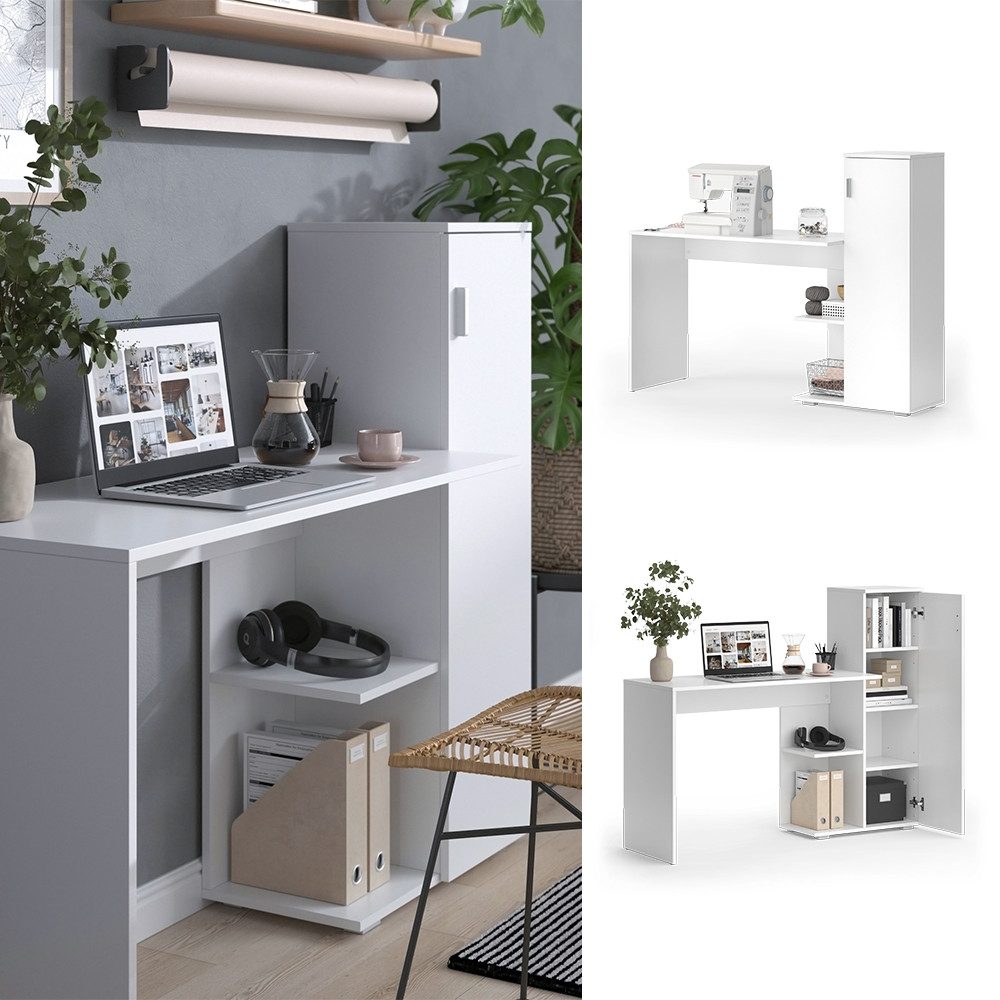 Vicco Schreibtisch Ritz, Weiß, 141.2 x günstig online kaufen