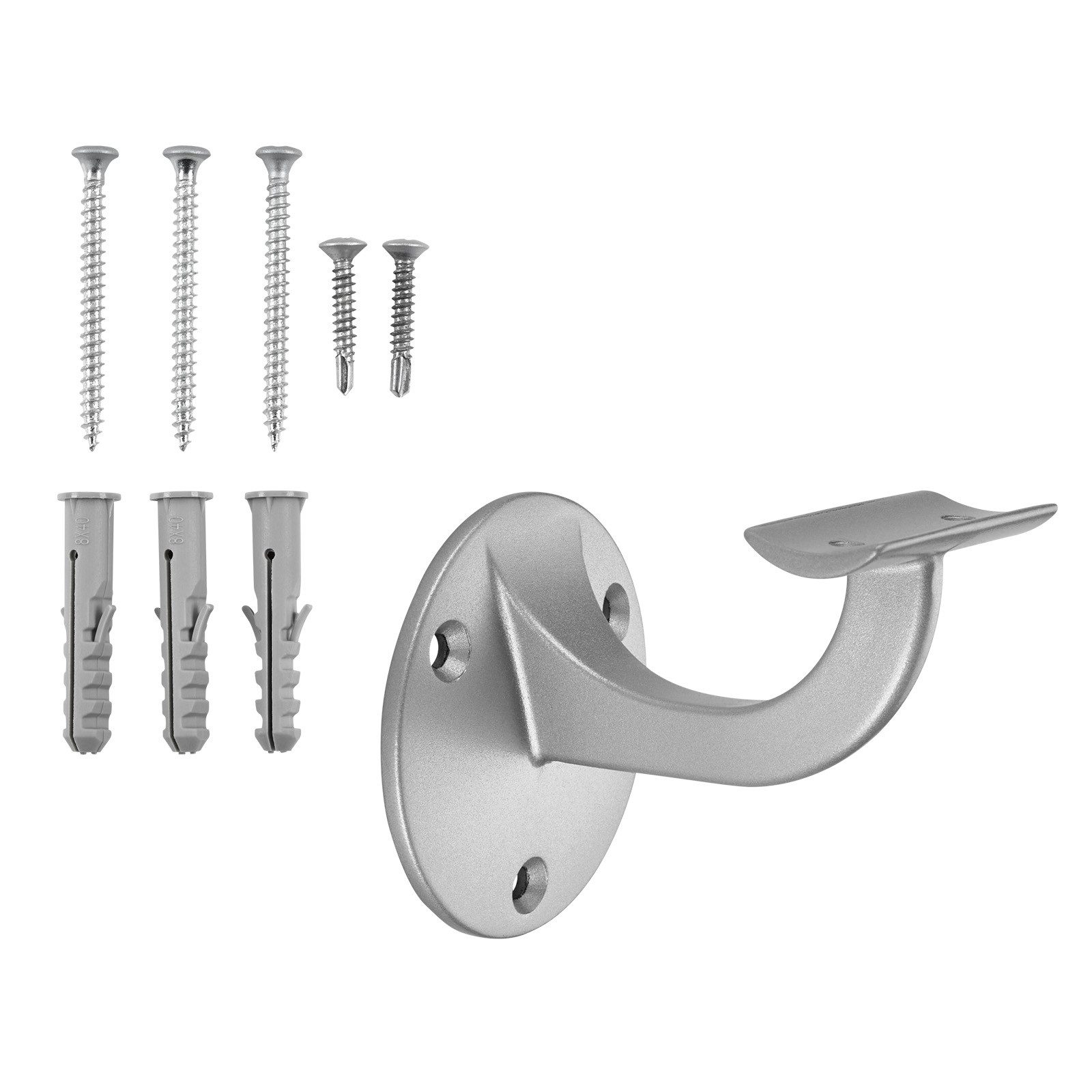 SO-TECH® Handlauf Handlaufhalter COMPACT Höhe 68 mm Ausladung 65 mm, (1 St), für Handläufe mit Ø 45 mm, Treppengeländer Halter Silber