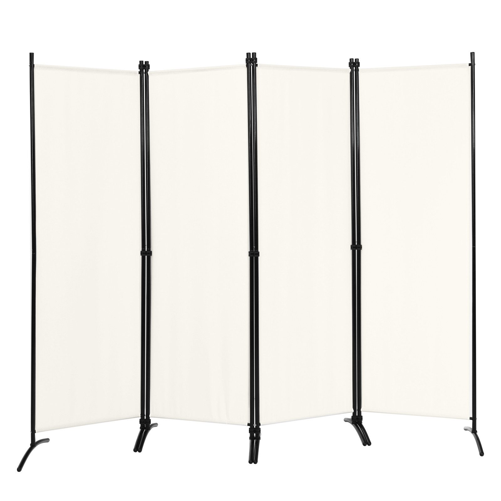 COSTWAY Paravent 4-teilig Raumteiler, Klappbar, Metallrahmen, günstig online kaufen