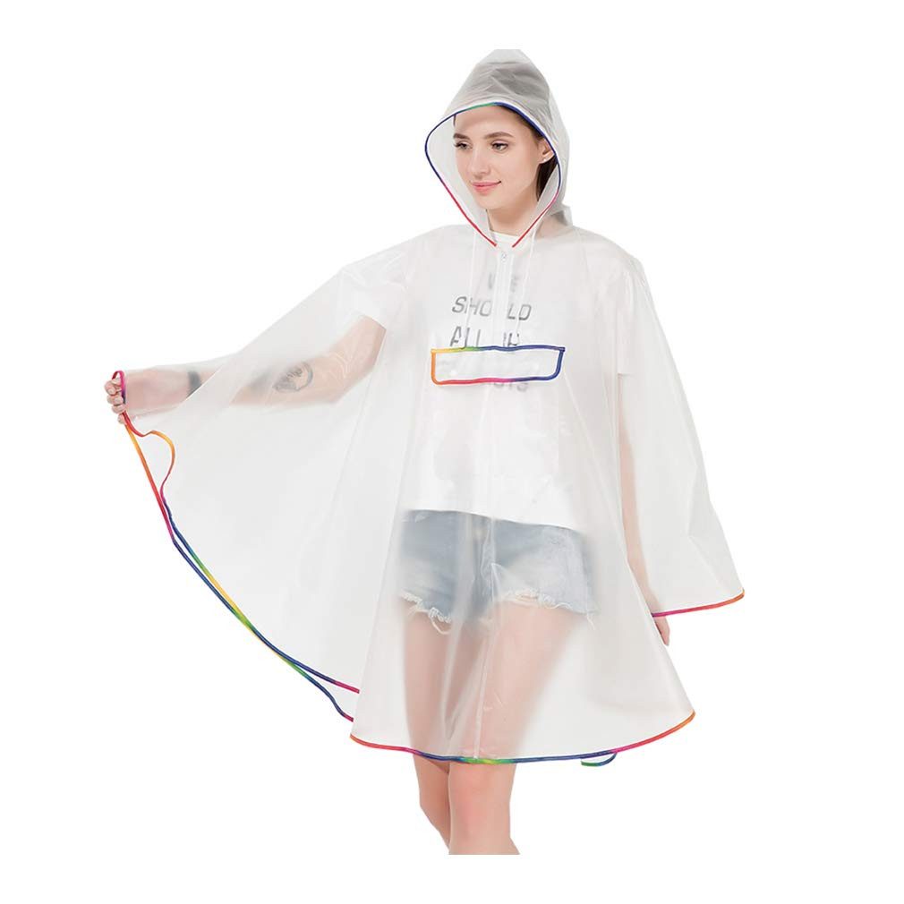 Regenmantel Transparenter Damen-Regenponcho, transparenter Poncho