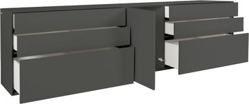 LeGer Home by Lena Gercke Sideboard Essentials (2 St), Breite: 279cm, MDF lackiert, Push-to-open-Funktion