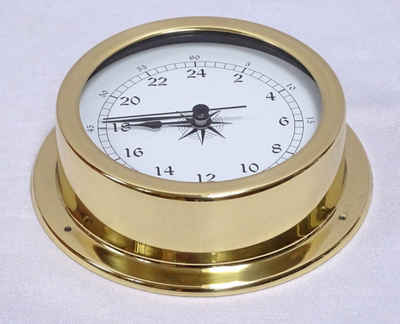 Linoows Uhr »Schiffsuhr, 24 Stunden Messing Bootsuhr 14,5 cm«