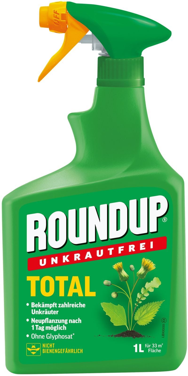 ROUNDUP Unkrautbekämpfungsmittel 1L Roundup®Unkrautfrei TOTAL, 1000 ml