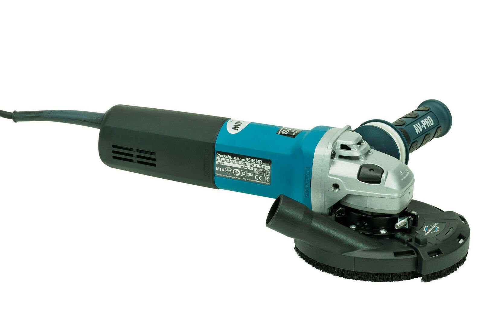 Makita / Trongaard Winkelschleifer / Sanierungs- / Betonschleifer-Set /  1.100W / 125mm, max. 12000 U/min