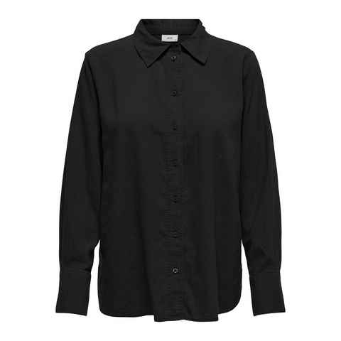 JACQUELINE de YONG Blusenshirt Hemd Locker geschnittene Bluse Hemdkragen 7592 in Schwarz