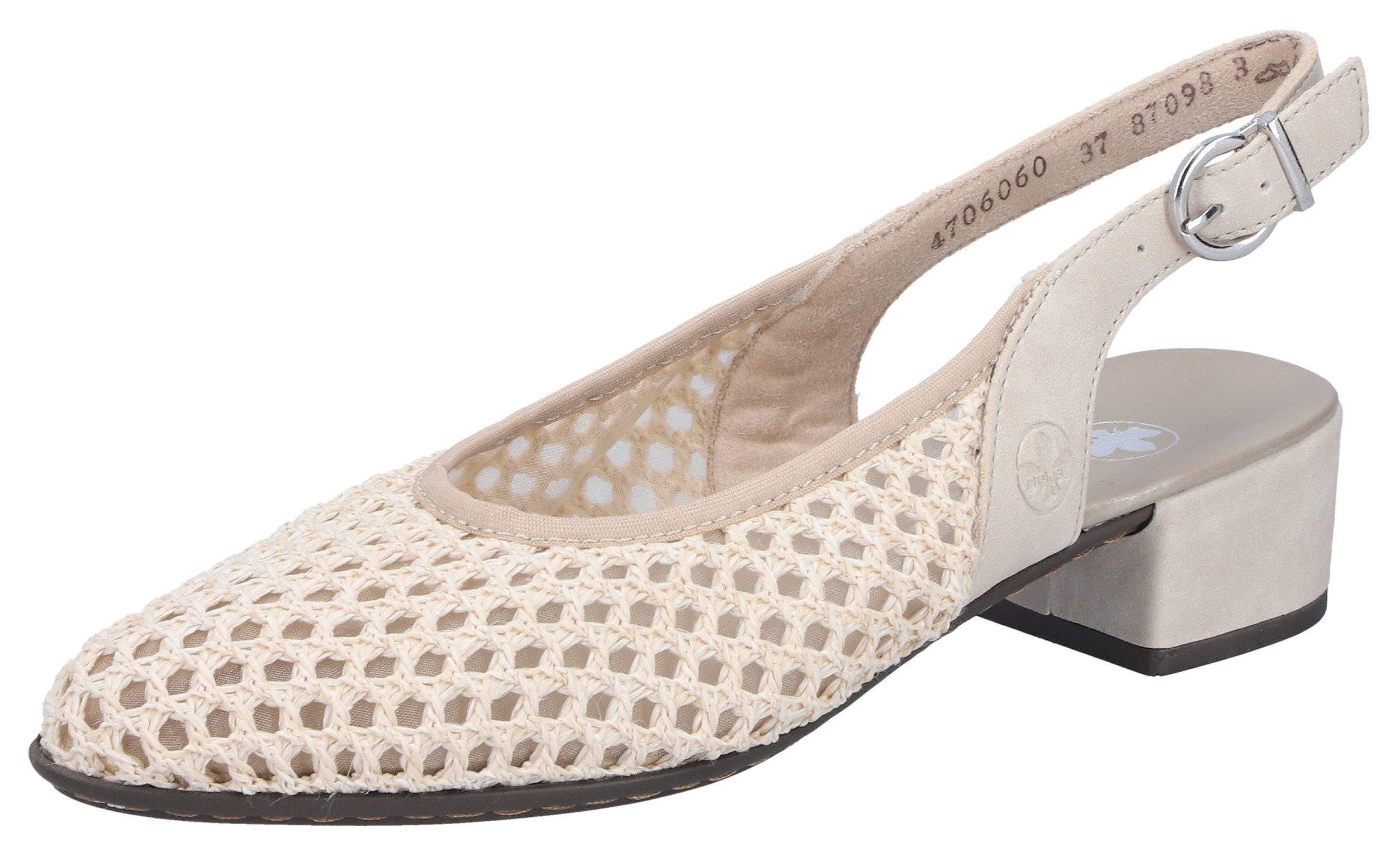 Rieker Slingsandale Sommerschuh, Festtagsschuh, Blockabsatz, mit Riemchen