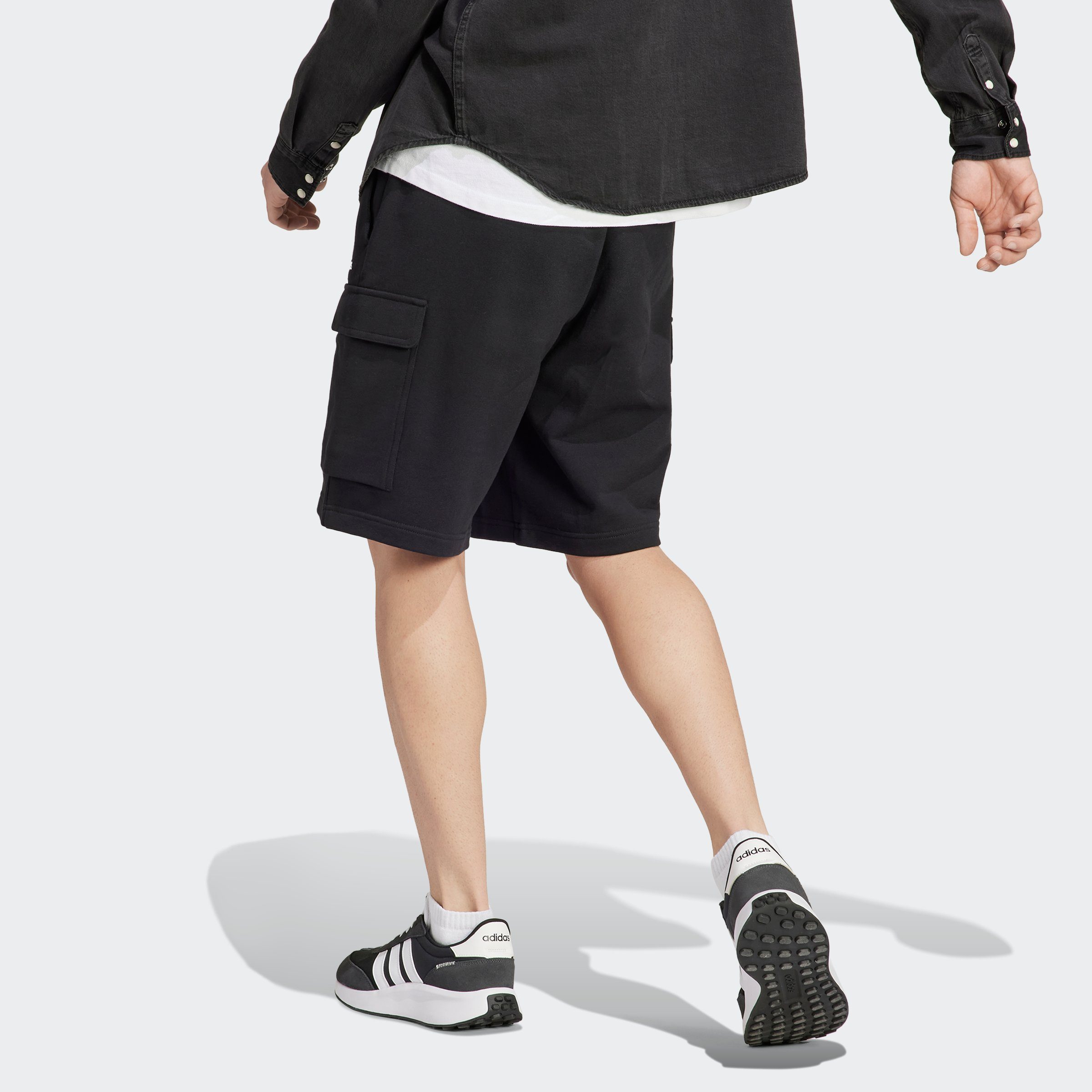 Black TERRY Shorts (1-tlg) ESSENTIALS Sportswear FRENCH adidas CARGOSHORTS