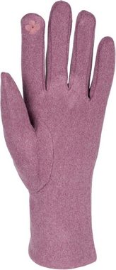 styleBREAKER Fleecehandschuhe Touchscreen Handschuhe mit Strass und Perlen
