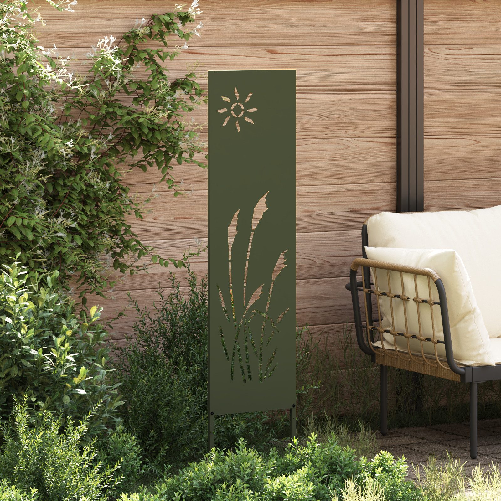 vidaXL Wandbild Garten dekoratives Panel Sonstiges günstig online kaufen