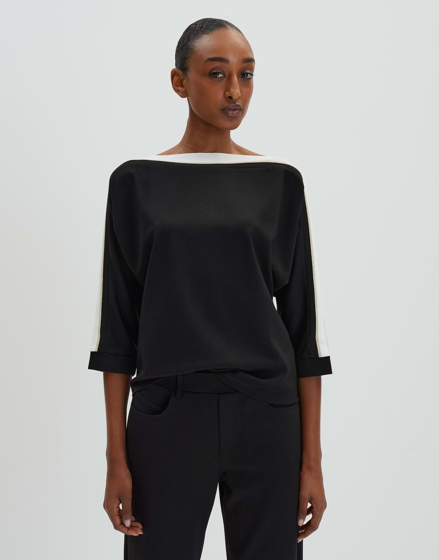 3/4-Arm-Shirt U-Boot Shirt KELVA Regular mit Galonstreifen