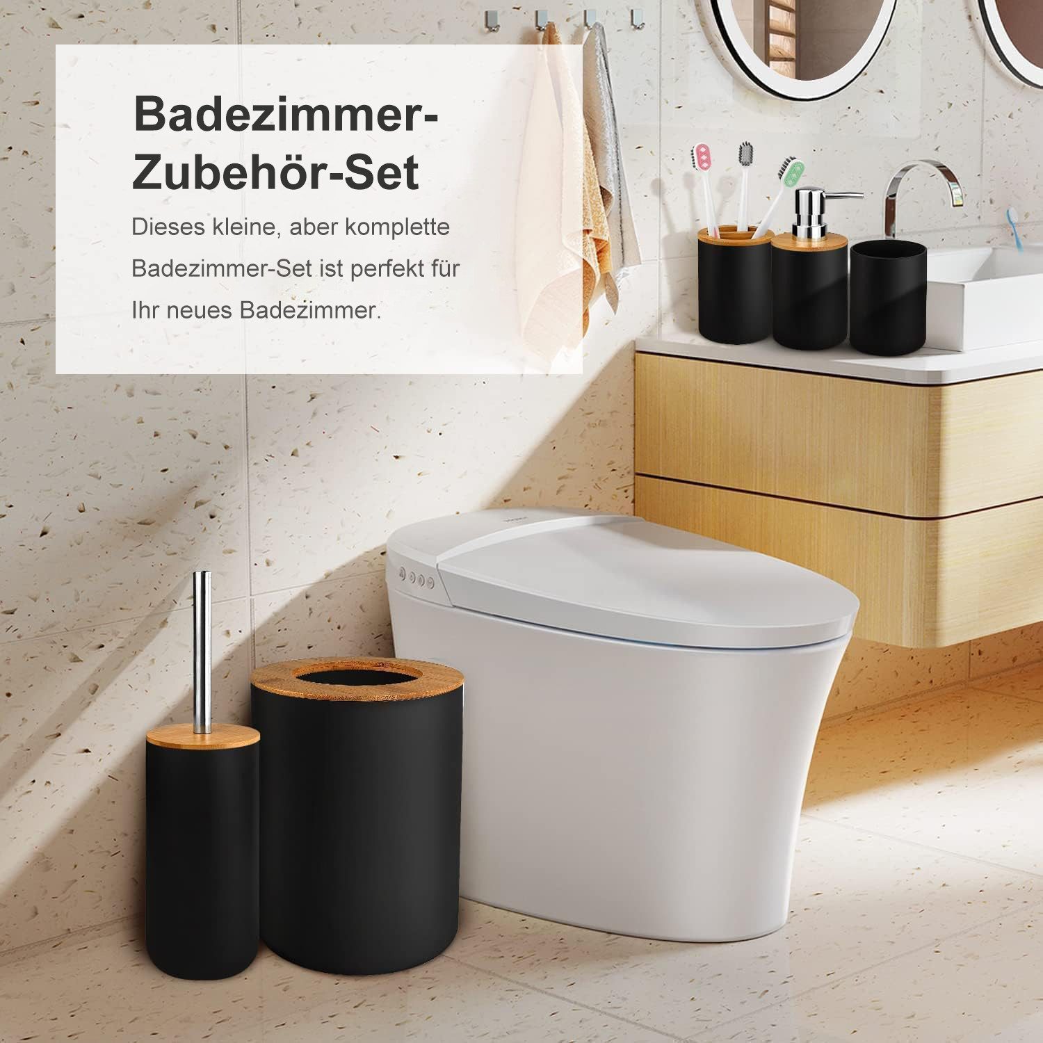 Refined Living Badaccessoire-Set 6St Badset Badezimmer günstig online kaufen