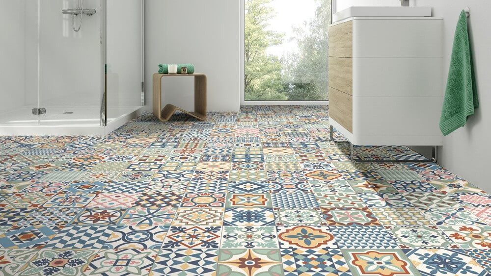 BOXTEC Bodenfliese VINTAGE MIX 16.5 x 16.5 Feinsteinzeug Wand- und Bodenfliese, Feinsteinzeug 16.5x16.5, Bunt gemischt