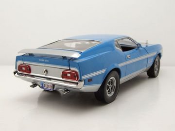 Sun Star Modellauto Ford Mustang Boss 351 1971 grabber blau silber Modellauto 1:18 Sun, Maßstab 1:18