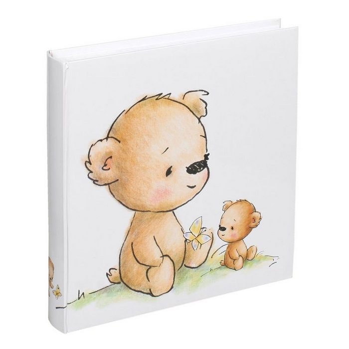 IDEAL TREND Fotoalbum Cat & Bears Fotoalbum 30x30 cm 100 weiße Seiten Baby Kinder Foto Album Fotobuch