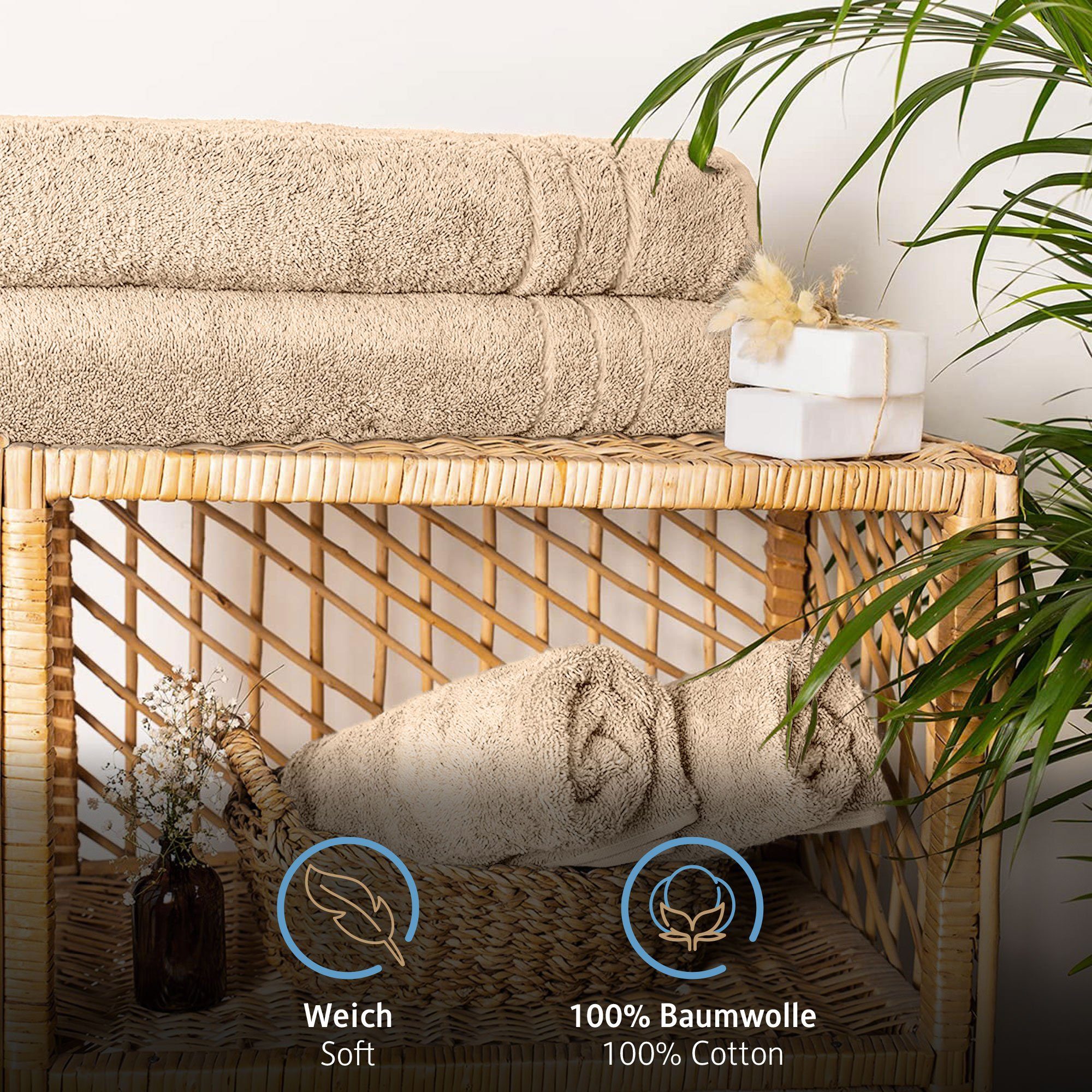Komfortec Saunatuch 80x200 cm Saunatücher Set günstig online kaufen