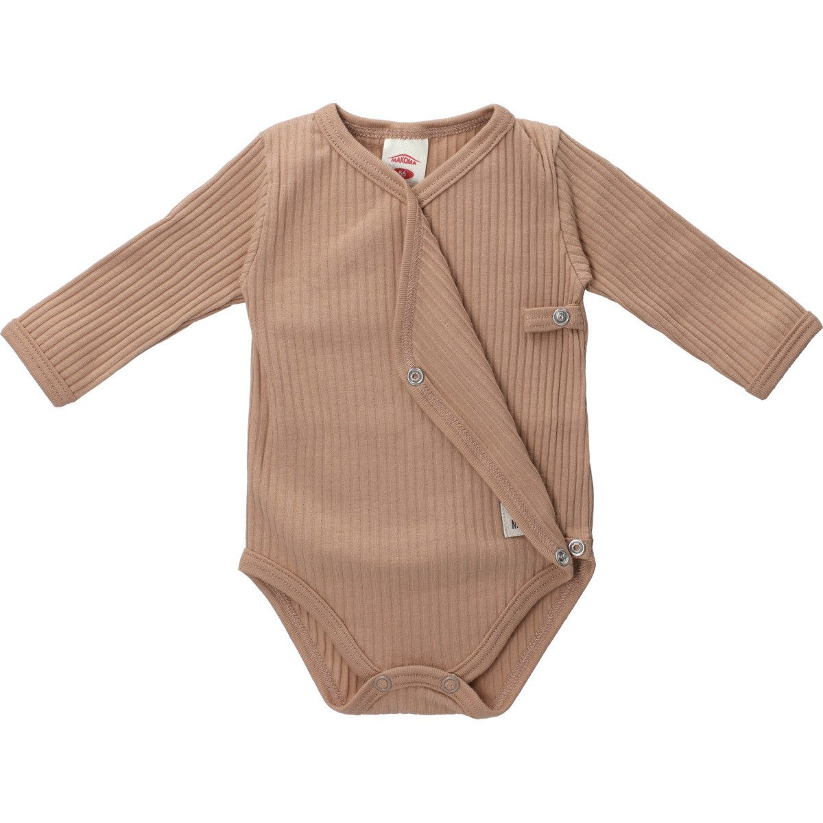 Makoma Langarmwickelbody Ripp Unisex Kinder (1-tlg) Langarm Einteiler, Body, Longsleeve-Body, Bodysuit, Stretchbody