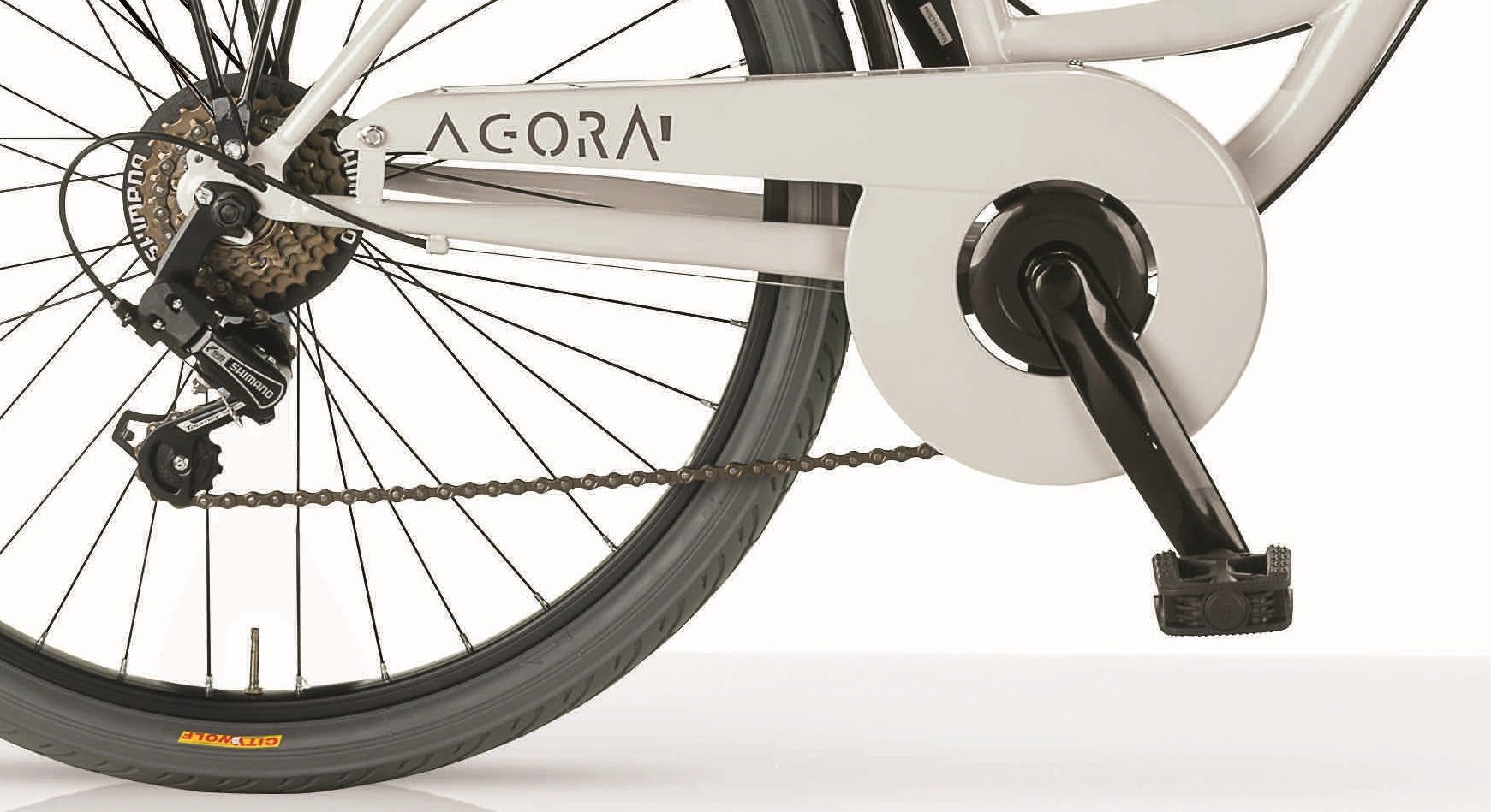 MBM City bike, 6-speed Shimano, derailleur gears, Agorà 26 inch