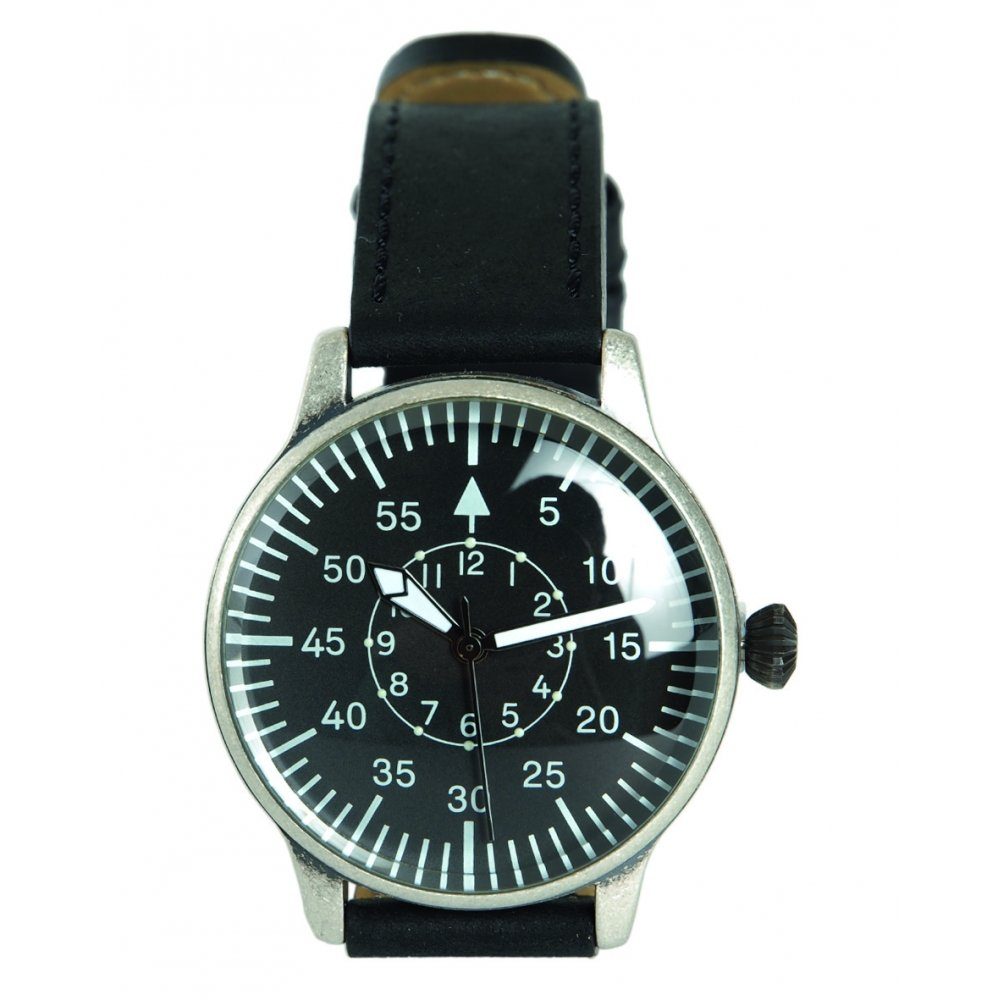 Zeiger Mil-Tec FLIEGERUHR RETRO MIL-TEC® Fliegeruhr BLACK fluoreszierende DIAL,