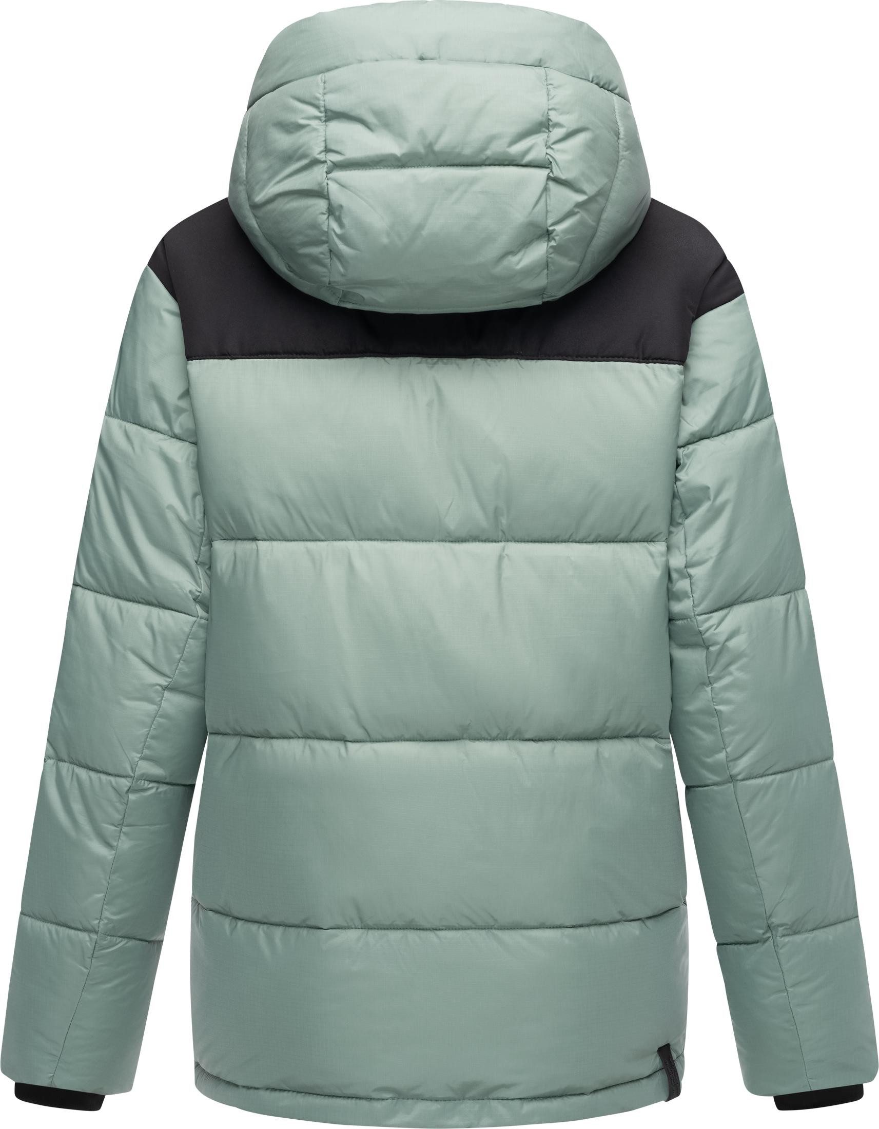 Ragwear Anorak Wikesh stylische Winter Steppjacke mit Colourblocking