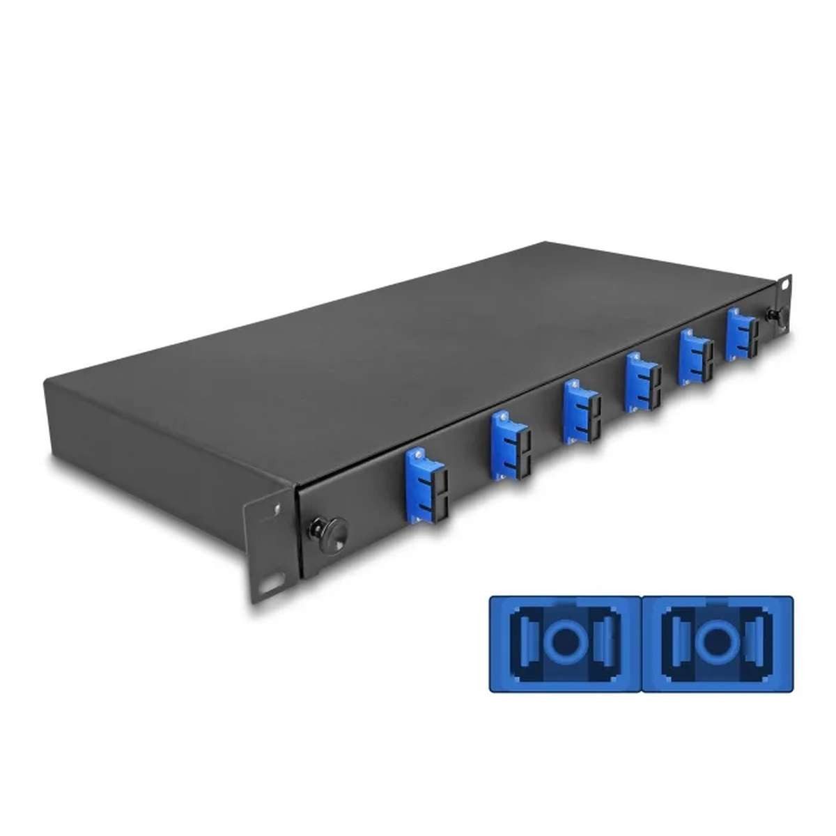 Delock DELOCK 19" LWL Spleißbox 6x SC DX OS2 1HE spleißfer. Kompl. Netzwerk-Patch-Panel