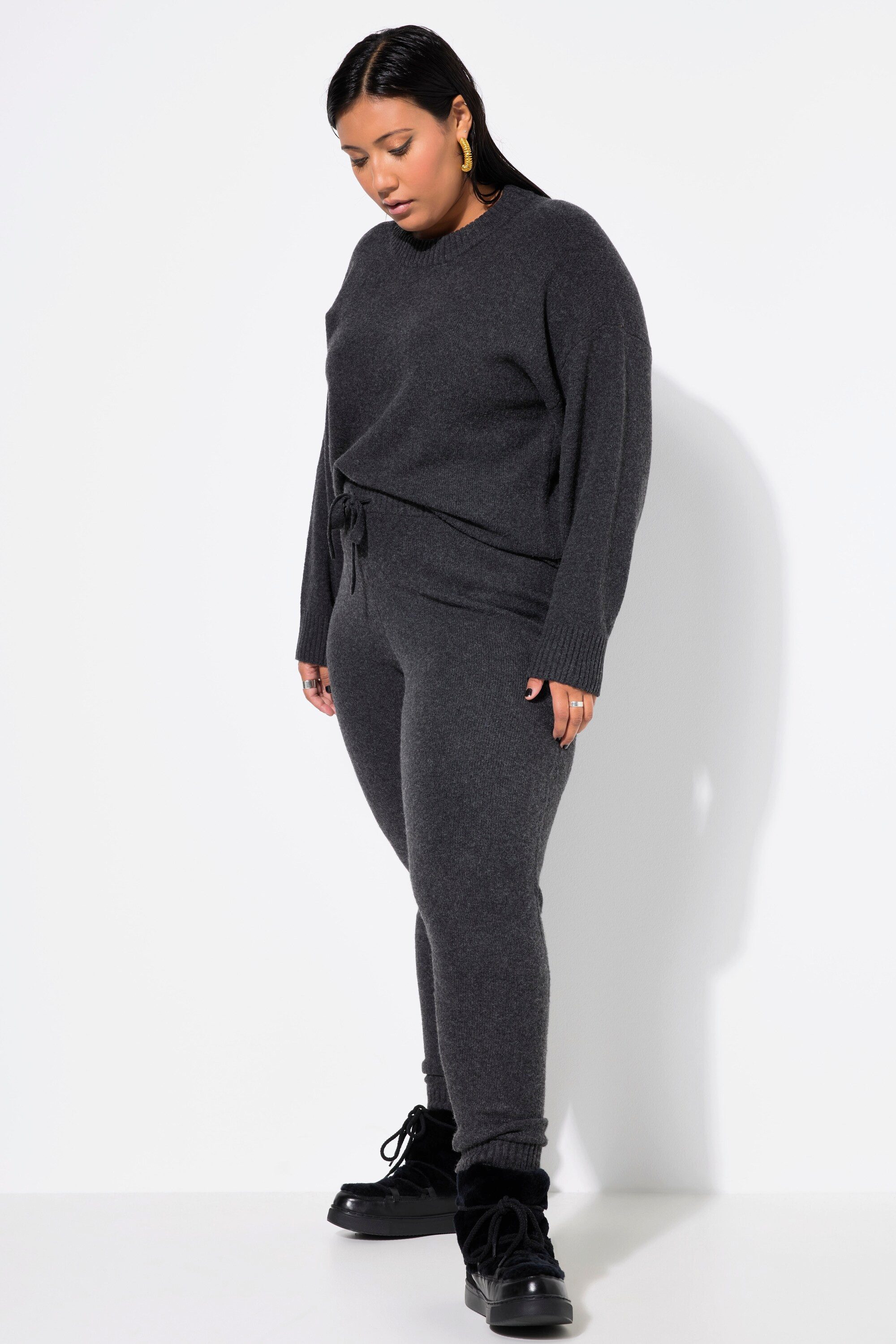 Studio Untold Schlupfhose Strickhose Straight Legs Elastikbund günstig online kaufen