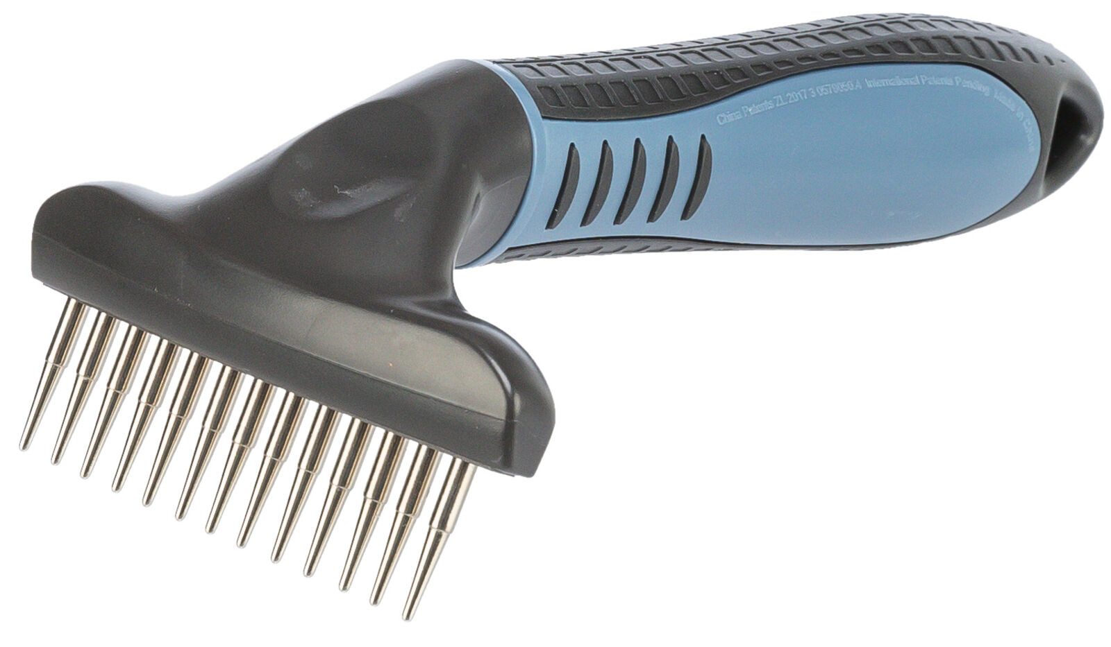 TRIXIE Fellentwirrer Langhaar-Fell-Entwirrer - dunkelgrau/blau - 7 × 14 cm